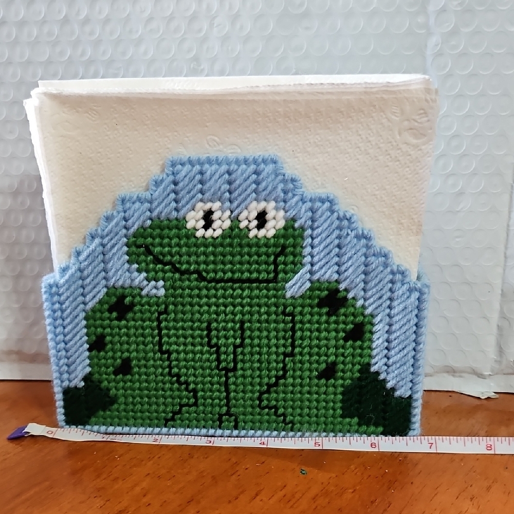 Green Frog Napkin Holder
